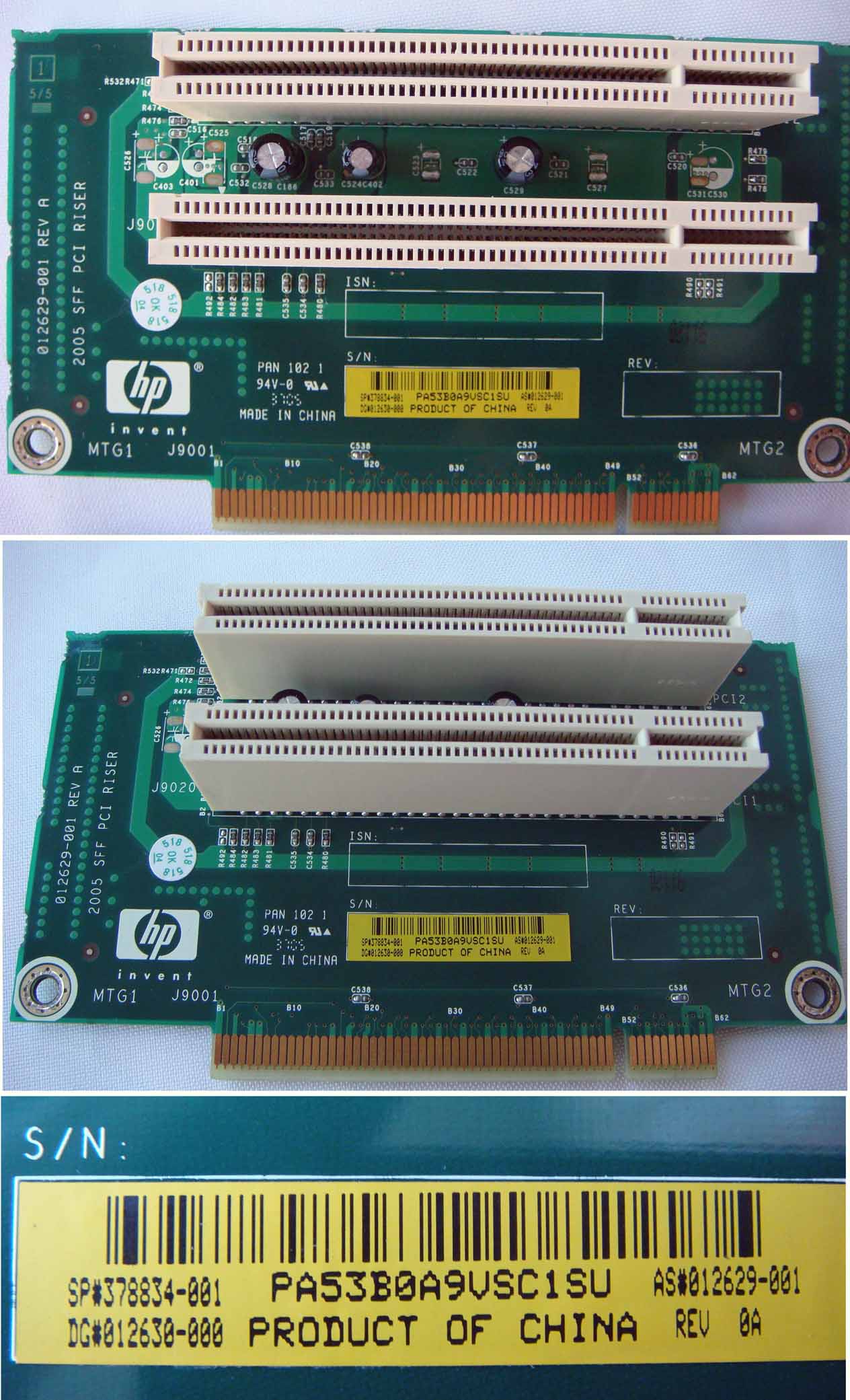 HP PCI RISER BOARD #012629-001.jpg
